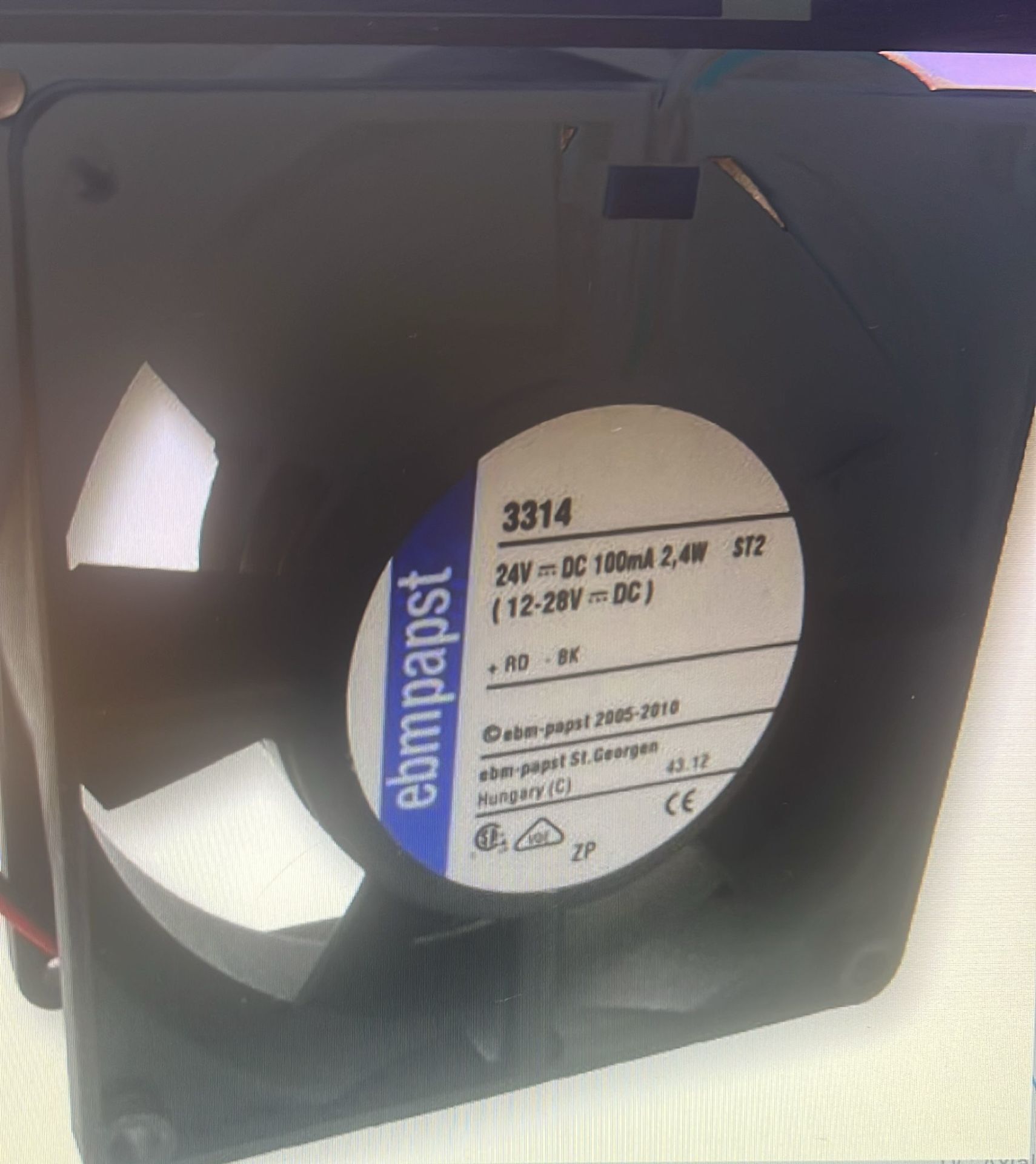 EBMPAPST 3314 Kompakt Fan 24V DC