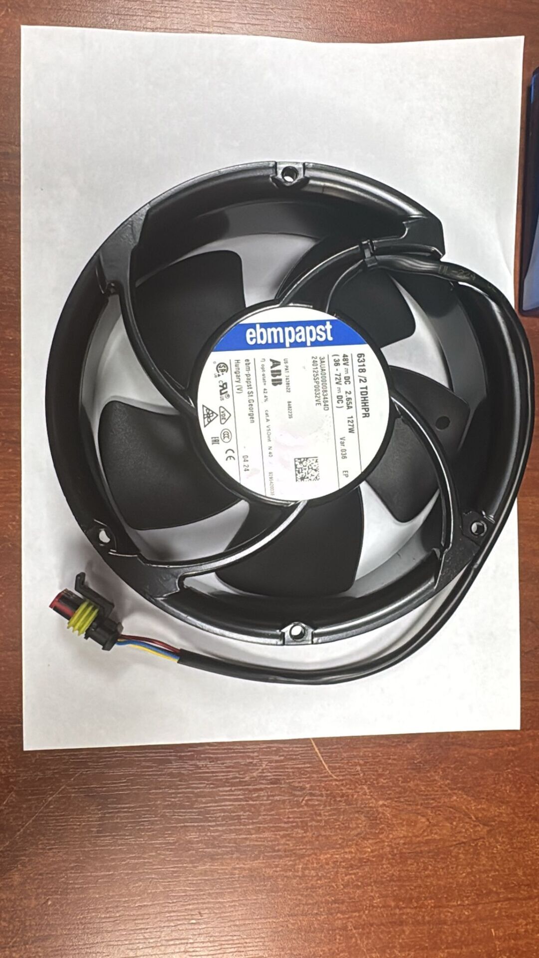 EBMPAPST 6318/2TDHHPR Kompakt Fan 48V DC
