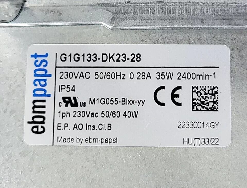 EBMPAPST G1G133-DK23-28 FAN Santrifüj Fan