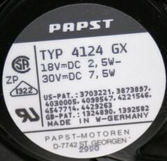 EBMPAPST 4124 GX FAN 24V DC Kompakt Fan