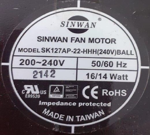 SINWAN SK127AP-22-HHH FAN