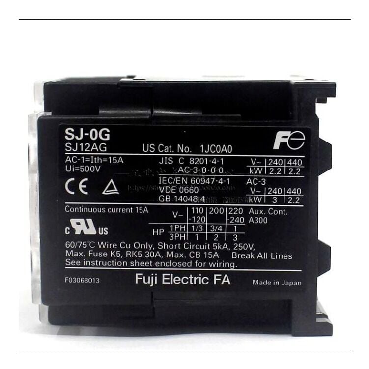 SJ-0G SJ12AG  Kontaktör