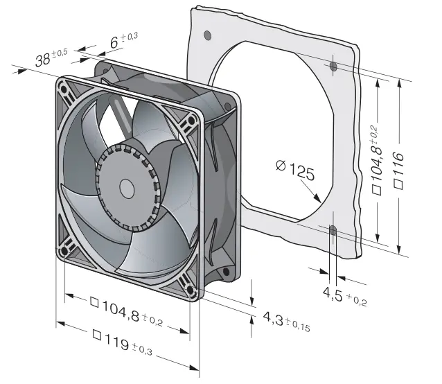 EBMPAPST 4114N/2H FAN
