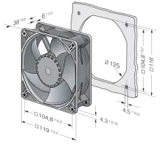 EBMPAPST 4114N/2H FAN