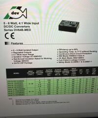 DEV DORSCHE DV9-36-05S600B DC/DC Converters