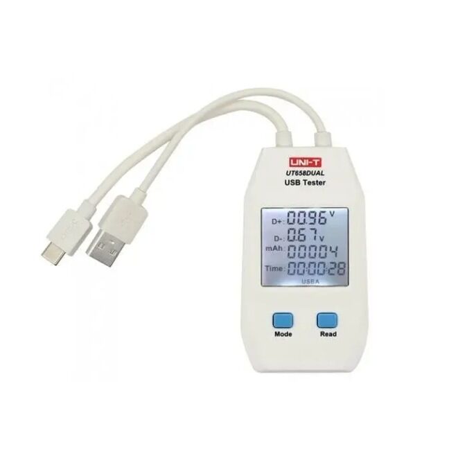Unit UT658DUAL Çift Çıkışlı Usb Akım Gerilim Test Cihazı