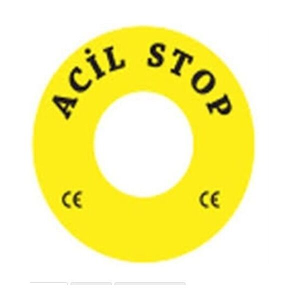 LAY5-D ACİL BUTON ETİKETİ YAPIŞKANSIZ